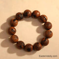 Bracelet en bois de jujubier frappé par la foudre orientale–Perles Sutra du Champ du Croissant