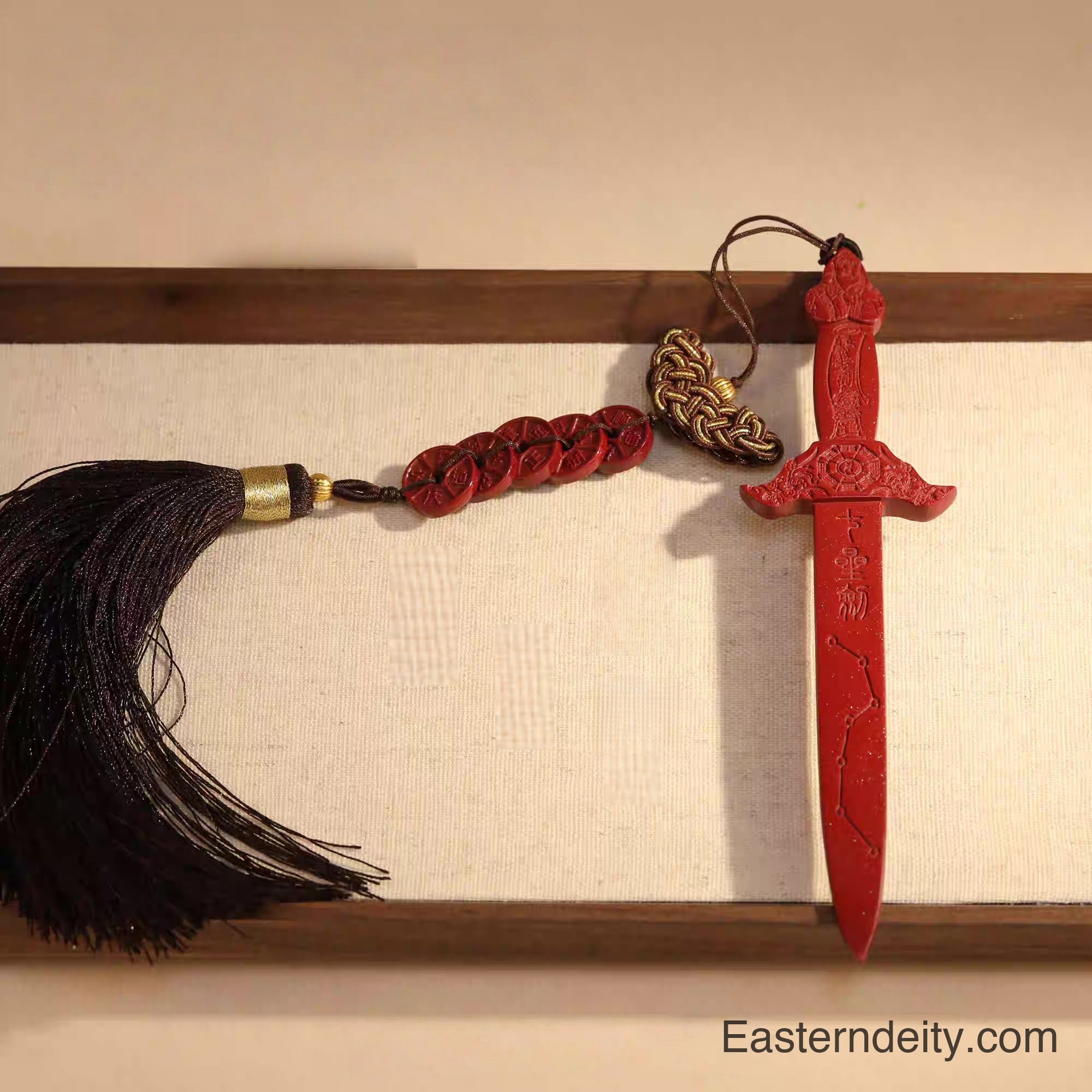 Espada de siete estrellas de la Osa Mayor Oriental – Pieza de exhibición de cinabrio
