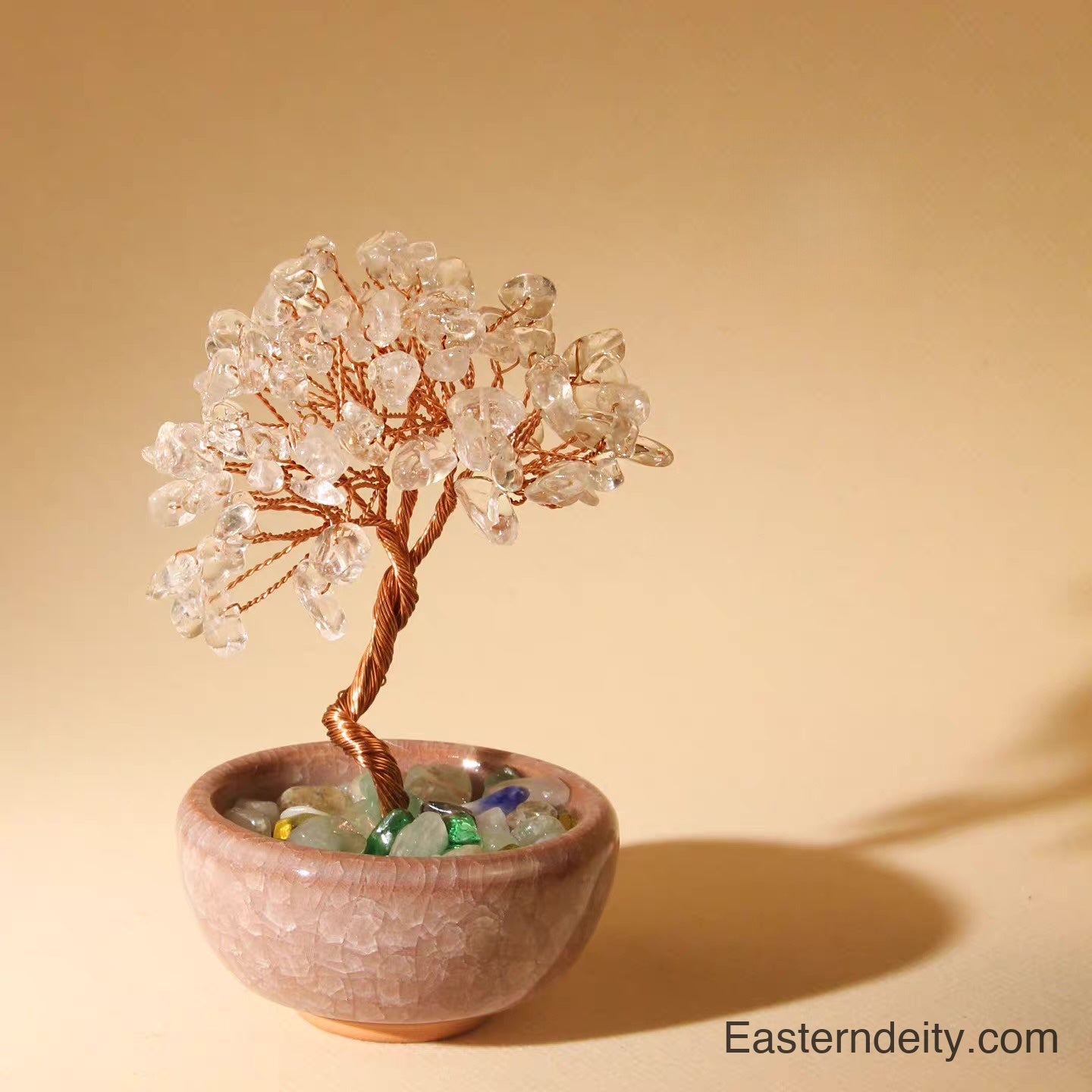 Árbol del dinero de cristal oriental: decoración para el hogar que atrae riqueza y bendiciones.