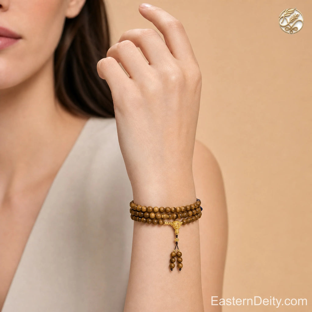 Natural Agarwood Bracelet — Alloy Spacer · Hand-Strung Agarwood Beads