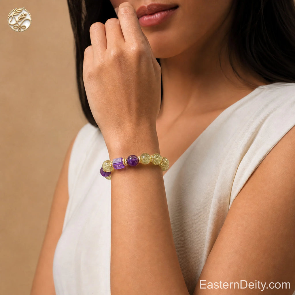 Artisan Gemstone Bracelet — Hand-Strung Natural Crystal Beads
