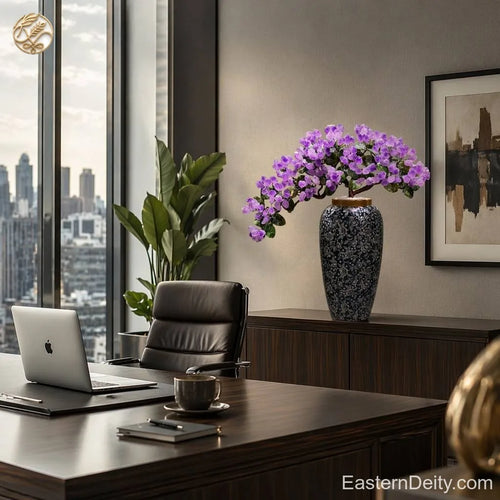 Amethyst Bonsai — Blue & White Porcelain Lifestyle
