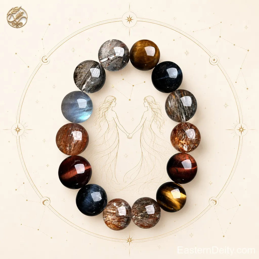♊ Gemini Greek Zodiac Crystal Bracelet — The Divine Twins