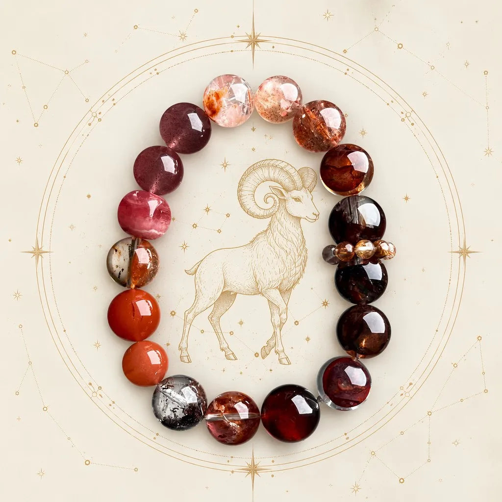 Aries Zodiac Crystal Bracelet - Product shot