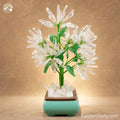 Clear Quartz Bonsai — Deep Green Porcelain Vase
