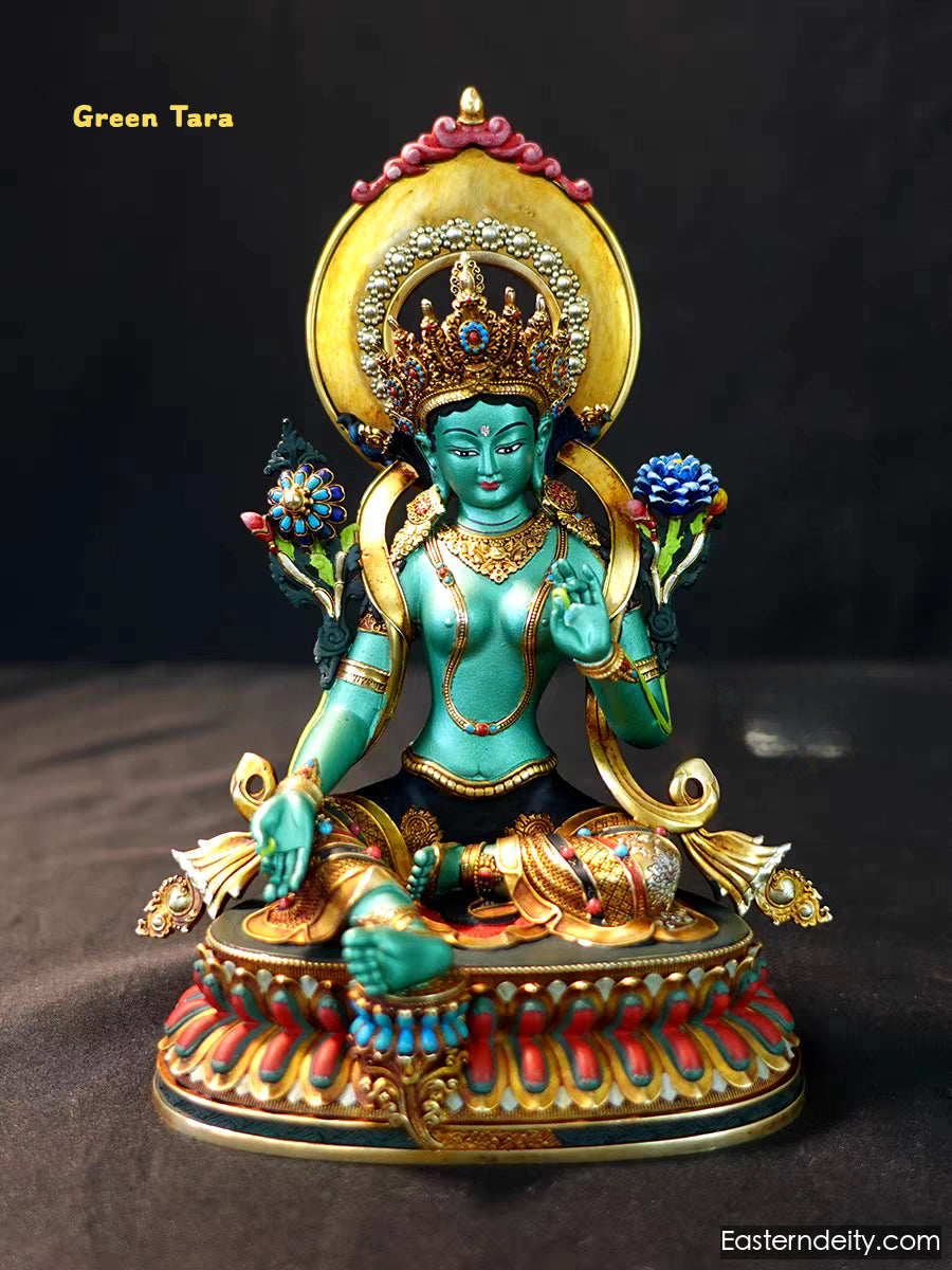 Hand-Painted Himalayan Deity Statue