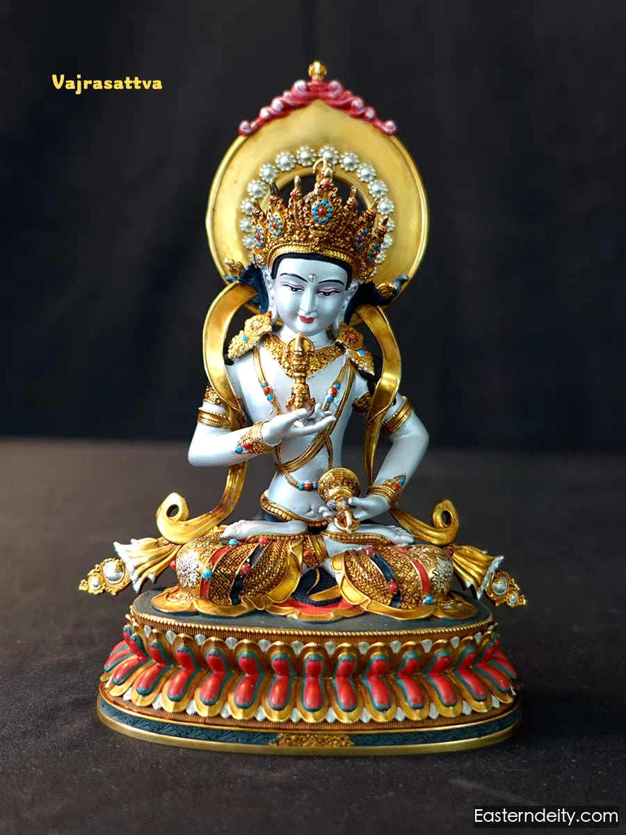 Hand-Painted Himalayan Deity Statue