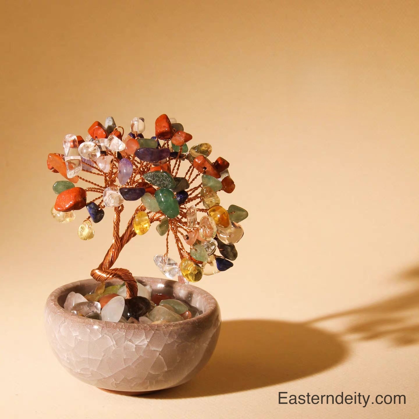 Arbre à argent en cristal oriental–Décoration d'intérieur symbole de richesse et de bénédiction
