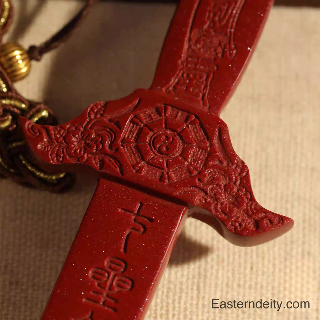 Eastern Big Dipper Seven-Star Sword – Cinnabar Display Piece