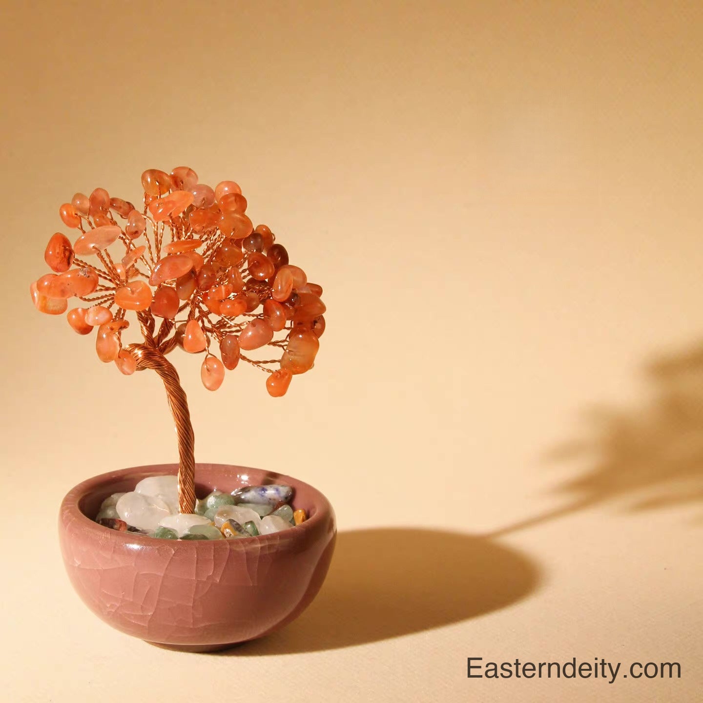 Árbol del dinero de cristal oriental: decoración para el hogar que atrae riqueza y bendiciones.