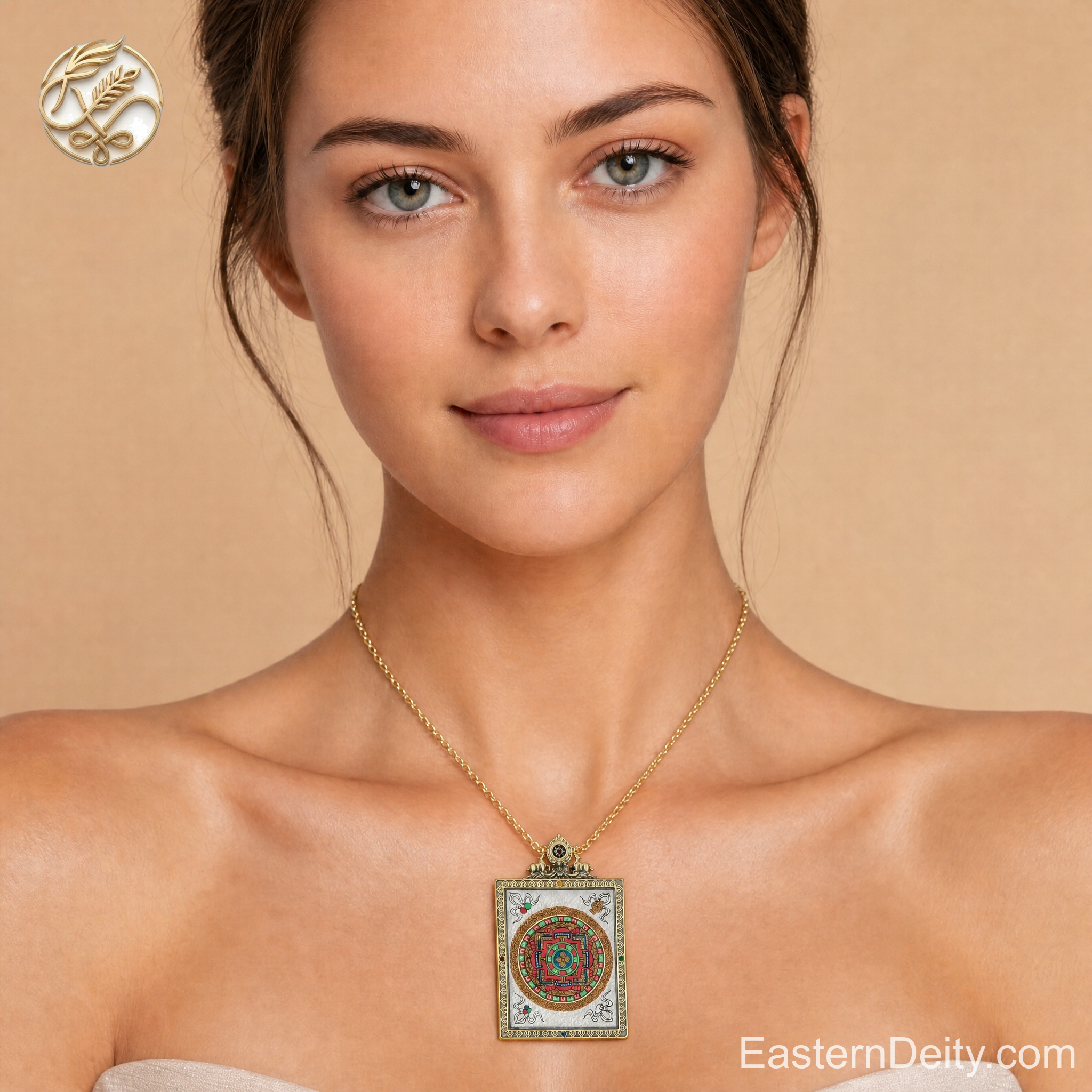 Hand-Painted Highland Pigment Artisan Pendant