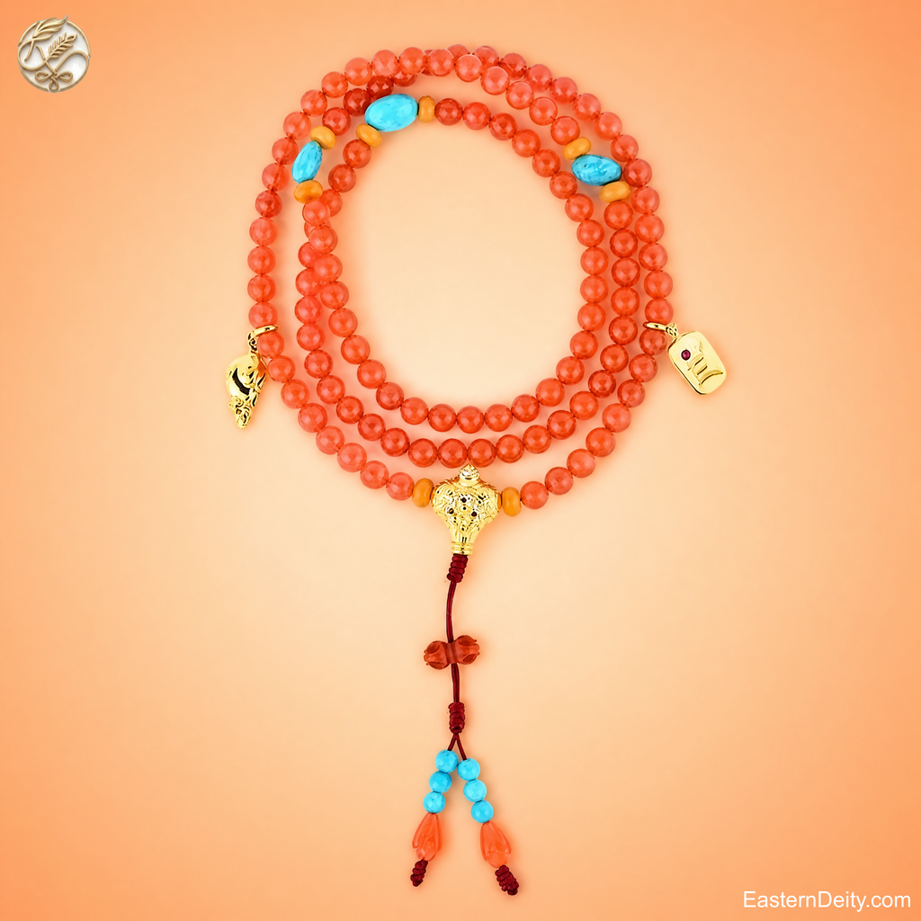 Huai Ye & Miao Yin — 108 Carnelian Bracelet