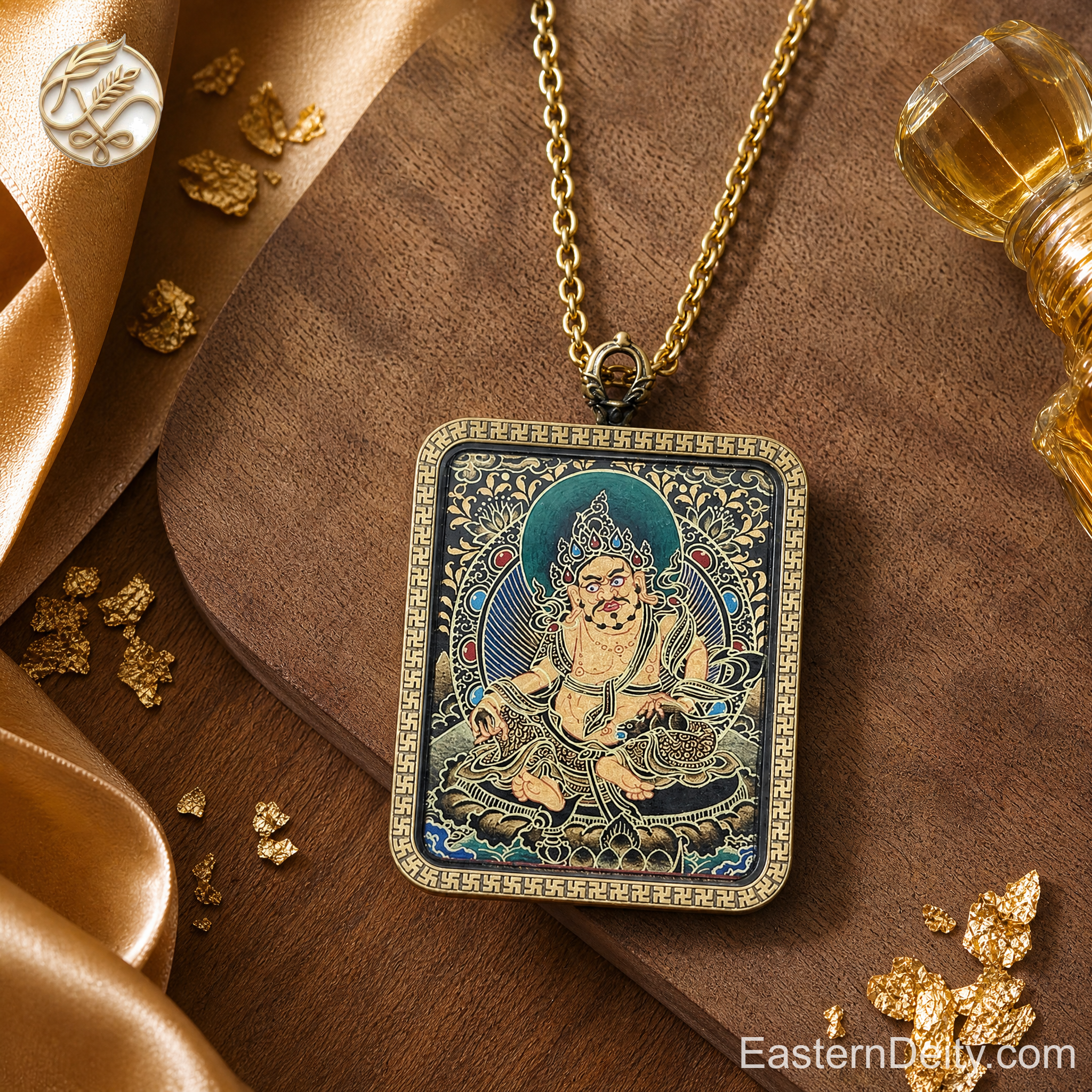 Hand-Painted Highland Pigment Artisan Pendant