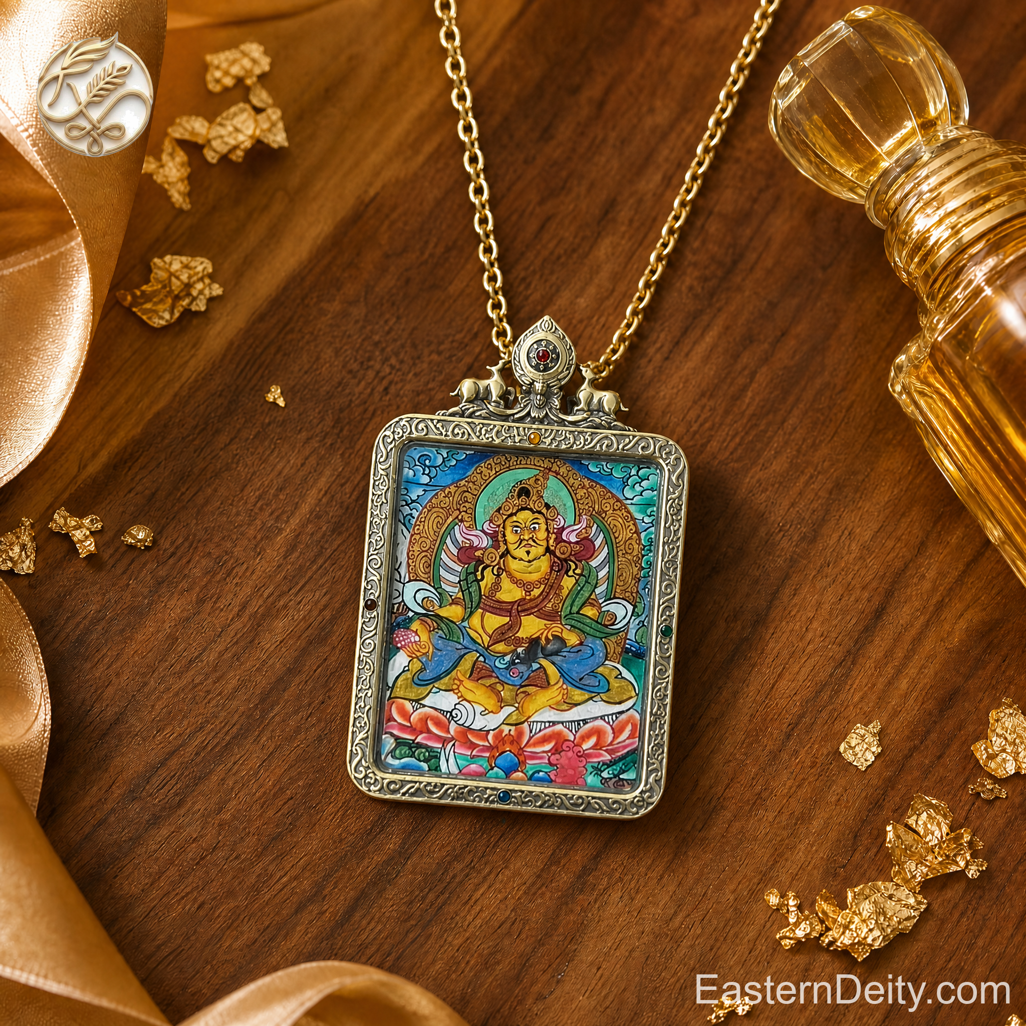 Hand-Painted Highland Pigment Artisan Pendant