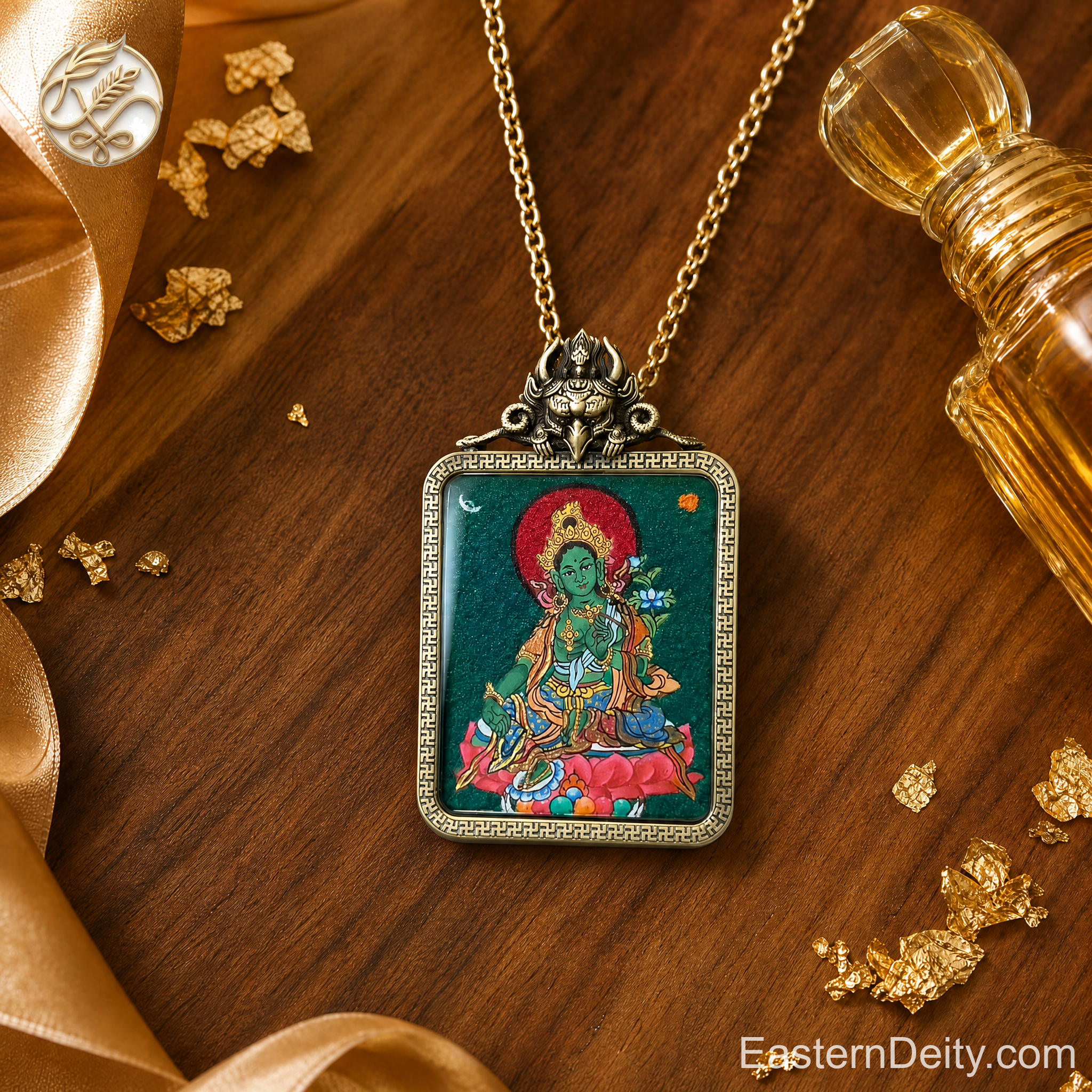 Hand-Painted Highland Pigment Artisan Pendant
