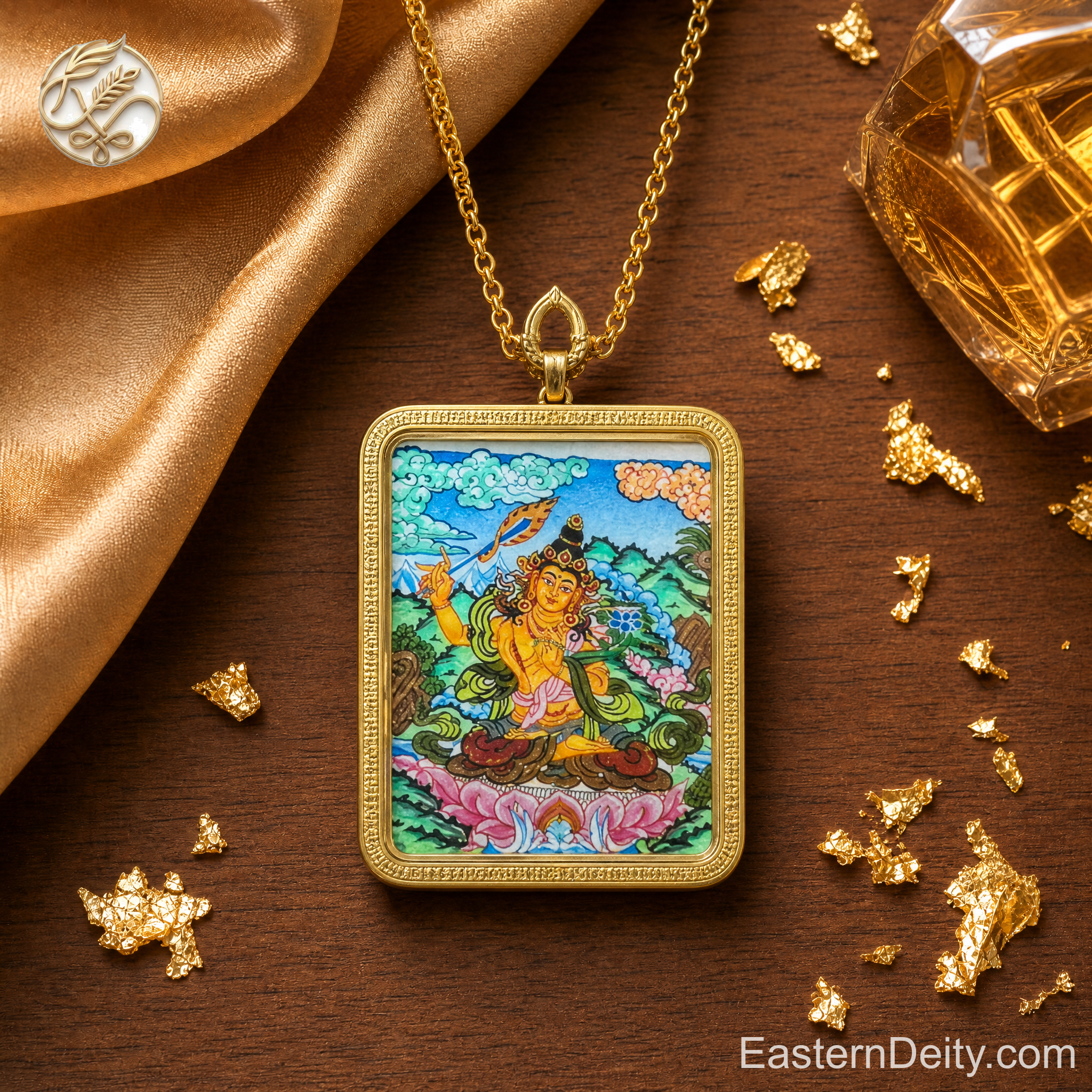 Hand-Painted Highland Pigment Artisan Pendant