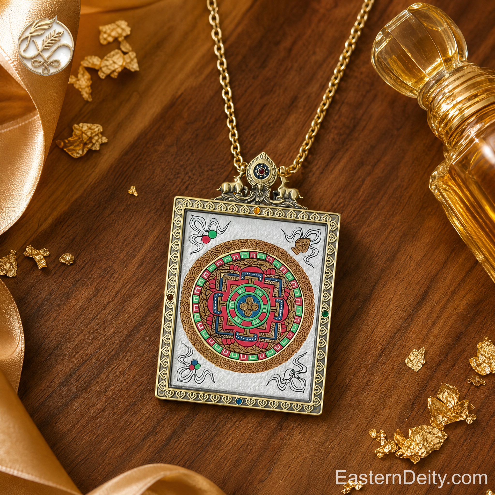 Hand-Painted Highland Pigment Artisan Pendant
