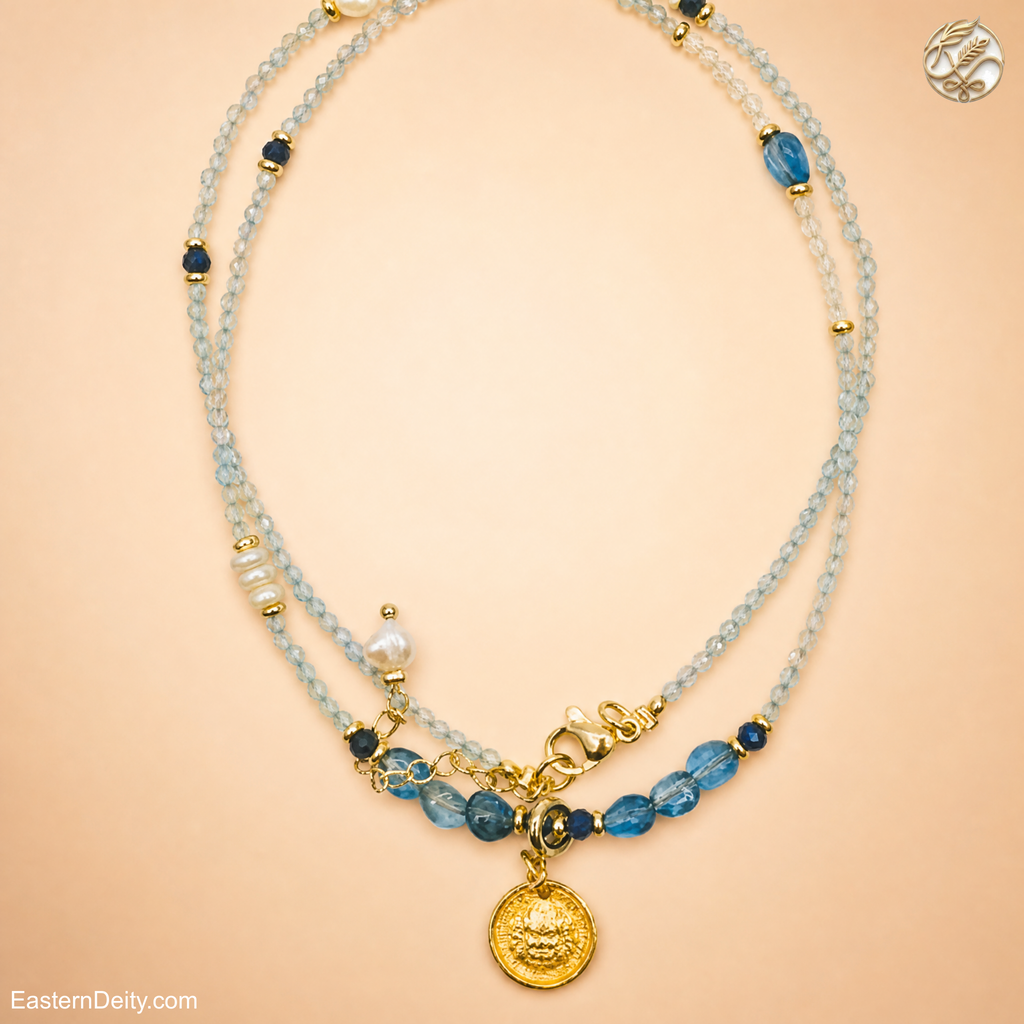 Imperial Topaz & Pearl Bracelet