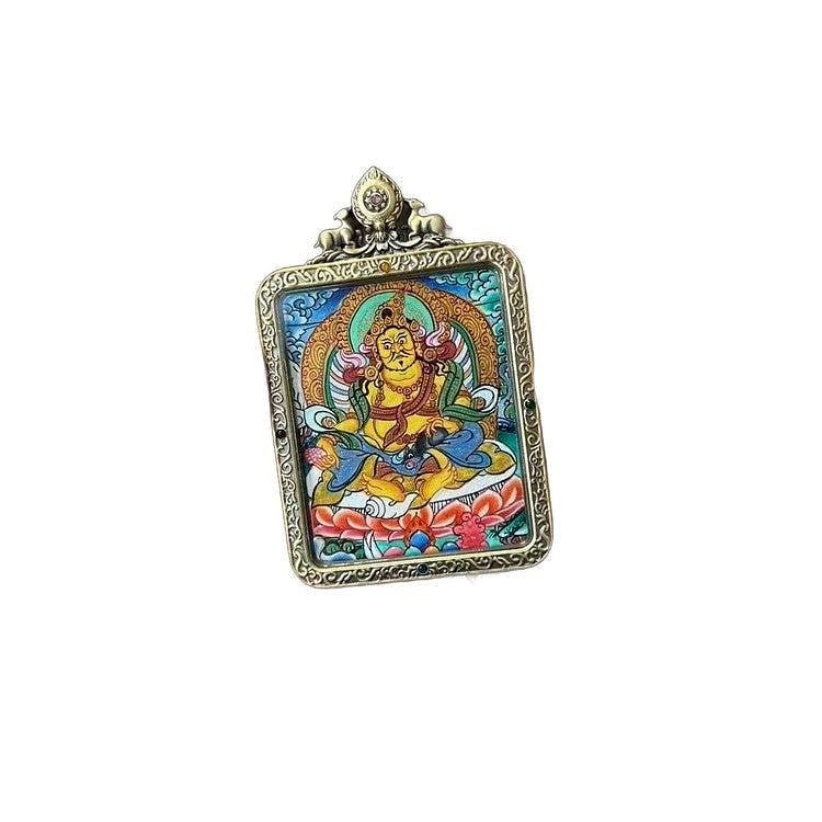 Himalaya-Thangka-Gau-Dose – handbemalt mit seltenen Hochlandpigmenten