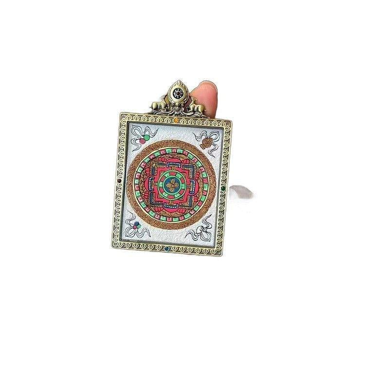 Hand-Painted Highland Pigment Artisan Pendant