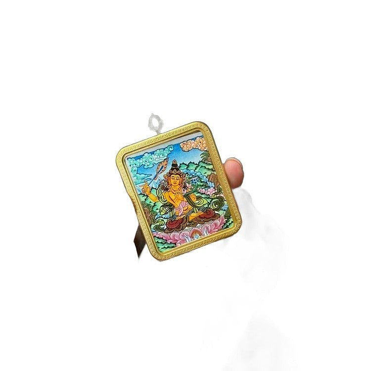 Himalaya-Thangka-Gau-Dose – handbemalt mit seltenen Hochlandpigmenten