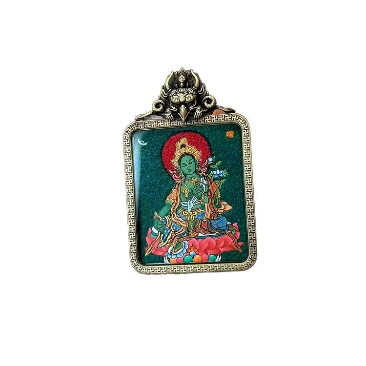 Himalaya-Thangka-Gau-Dose – handbemalt mit seltenen Hochlandpigmenten