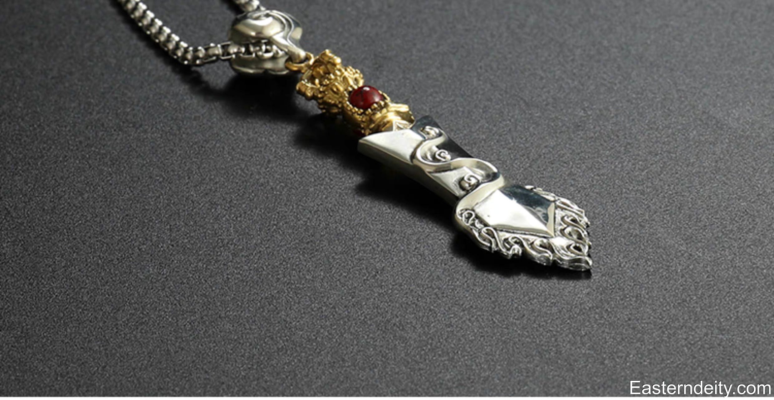 Tibetan Pure Copper Manjushri Wisdom Sword Pendant