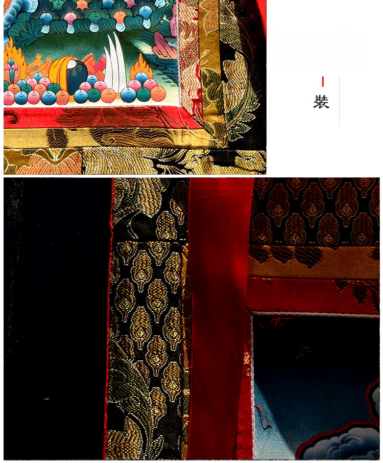 Tibetan Hand-Painted Buddhist Thangka Scroll